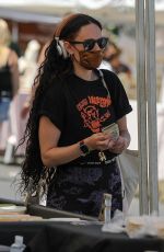 RUMER WILLIS Shopping at Farmers Market in West Hollywood 04/18/2021