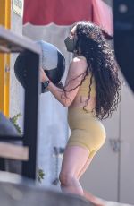 RUMER WILLIS Workout with a Medicine Ball at Rise Nation in West Hollywood 04/07/2021