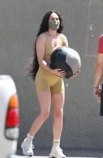 RUMER WILLIS Workout with a Medicine Ball at Rise Nation in West Hollywood 04/07/2021