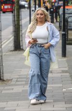 SAFFRON BARKER in Denim Out in London 04/08/2021