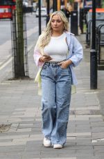 SAFFRON BARKER Out in London 04/08/2021