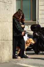 SALMA HAYEK Arrives on the Set of The House of Gucci in Rome 04/02/2021