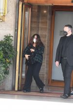 SALMA HAYEK Arrives on the Set of The House of Gucci in Rome 04/02/2021