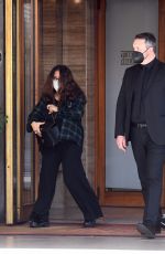 SALMA HAYEK Arrives on the Set of The House of Gucci in Rome 04/02/2021