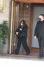 SALMA HAYEK Arrives on the Set of The House of Gucci in Rome 04/02/2021