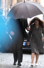 SALMA HAYEK on the Set of House of Gucci in Rome 04/22/2021