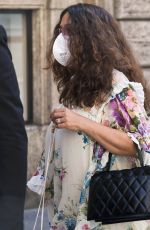 SALMA HAYEK Out and About in Rome 04/02/2021
