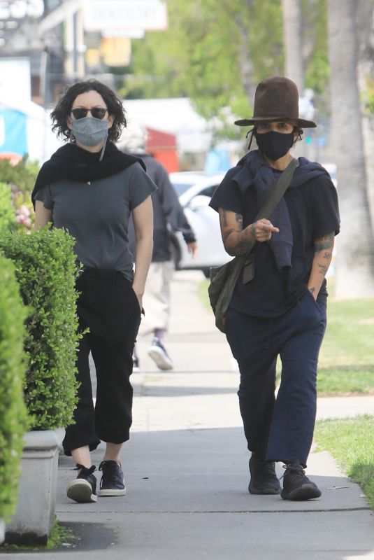 SARA GILBERT and LINDA PERRY Out in Los Angeles 04/15/2021