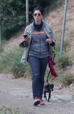 SARAH SILVERMAN Out Hiking with Her Dog in Los Feliz 04/28/2021