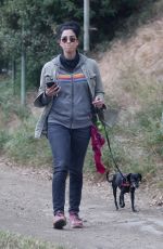 SARAH SILVERMAN Out Hiking with Her Dog in Los Feliz 04/28/2021