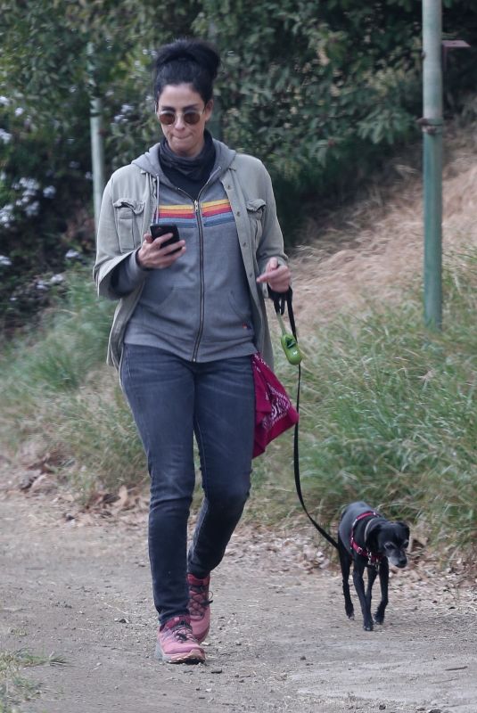 SARAH SILVERMAN Out Hiking with Her Dog in Los Feliz 04/28/2021