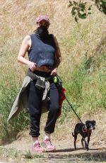 SARAH SILVERMAN Out with Her Dog at Griffith Park in Los Angeles 04/26/2021