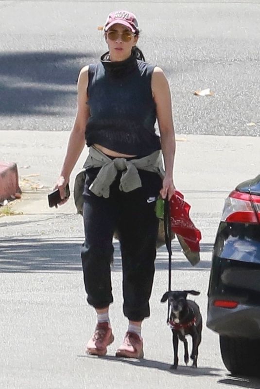 SARAH SILVERMAN Out with Her Dog at Griffith Park in Los Angeles 04/26/2021