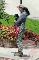 SARAH SILVERMAN Out with Her Dog in Los Feliz 04/12/2021
