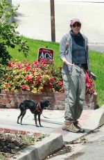 SARAH SILVERMAN Out with Her Dog in Los Feliz 04/12/2021