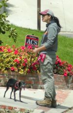 SARAH SILVERMAN Out with Her Dog in Los Feliz 04/12/2021