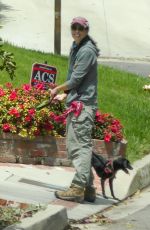SARAH SILVERMAN Out with Her Dog in Los Feliz 04/12/2021
