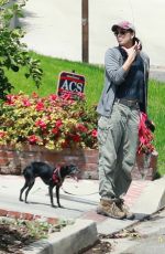 SARAH SILVERMAN Out with Her Dog in Los Feliz 04/12/2021