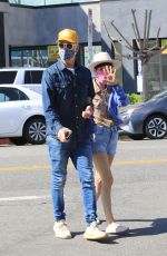 SELMA BLAIR and Ron Carlson Out for Coffee in Los Angeles 04/03/2021