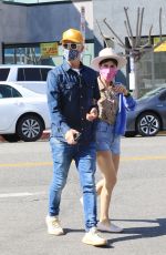 SELMA BLAIR and Ron Carlson Out for Coffee in Los Angeles 04/03/2021