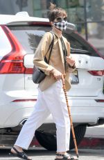 SELMA BLAIR and Ron Carlson Out for Coffee in West Hollywood 04/14/2021