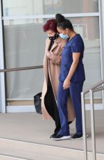 SHARON OSBOURNE Gets Help from a Nurse in Los Angeles 04/22/2021