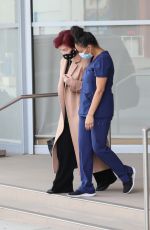 SHARON OSBOURNE Gets Help from a Nurse in Los Angeles 04/22/2021