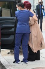 SHARON OSBOURNE Gets Help from a Nurse in Los Angeles 04/22/2021