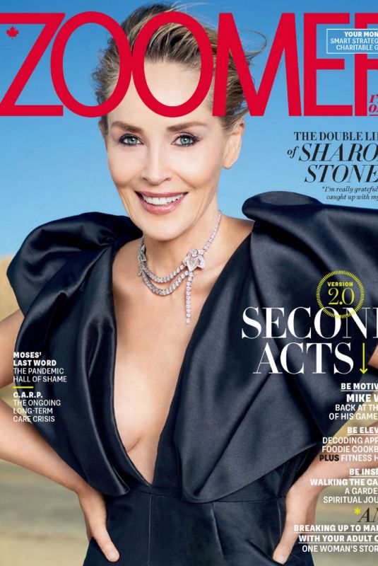 SHARON STONE in Zoomer Magazine, April 2021