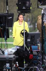 SHEINELLE JONES on the Set of Reopening America for Today Show in Pennsylvania 04/12/2021
