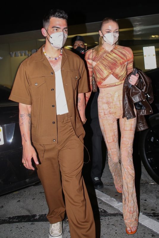 SOPHIE TURNER and Joe Jonas at Craig’s Restaurant in West Hollywood 04/24/2021