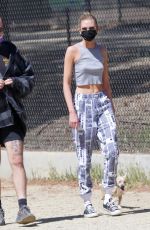 STELLA MAXWELL and Marc Eram Out in Los Angeles 04/18/2021