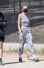 STELLA MAXWELL and Marc Eram Out in Los Angeles 04/18/2021