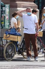 TAYLOR NEISEN and Liev Schreiber OutRiding Bikes in New York 04/10/2021
