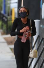 TEALA DUNN Leaves Dogpound Gym in West Hollywood 04/13/2021