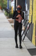 TEALA DUNN Leaves Dogpound Gym in West Hollywood 04/13/2021