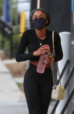 TEALA DUNN Leaves Dogpound Gym in West Hollywood 04/13/2021
