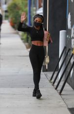 TEALA DUNN Leaves Dogpound Gym in West Hollywood 04/13/2021