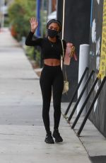 TEALA DUNN Leaves Dogpound Gym in West Hollywood 04/13/2021