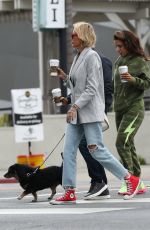 TINA LOUISE and Brett Oppenheim Out for Coffee in Los Angeles 04/21/2021