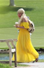 TORI SPELLING Out on Vacations in Palm Springs 04/10/2021