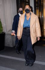 TRACEE ELLIS ROSS Leaves Her Hotel in New York 04/14/2021