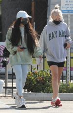 VANESSA HUDGENS and GG MAGREE Heading to Dogpound Gym in Los Angeles 04/05/2021