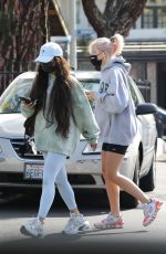 VANESSA HUDGENS and GG MAGREE Heading to Dogpound Gym in Los Angeles 04/05/2021
