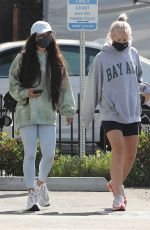 VANESSA HUDGENS and GG MAGREE Heading to Dogpound Gym in Los Angeles 04/05/2021