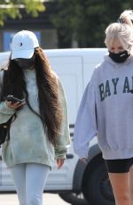 VANESSA HUDGENS and GG MAGREE Heading to Dogpound Gym in Los Angeles 04/05/2021