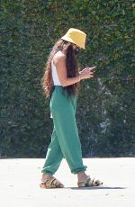 VANESSA HUDGENS Drives Her Lamborghini Out in Los Angeles 04/02/2021