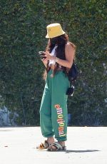 VANESSA HUDGENS Drives Her Lamborghini Out in Los Angeles 04/02/2021