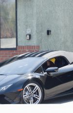 VANESSA HUDGENS Drives Her Lamborghini Out in Los Angeles 04/02/2021