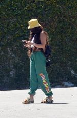 VANESSA HUDGENS Drives Her Lamborghini Out in Los Angeles 04/02/2021